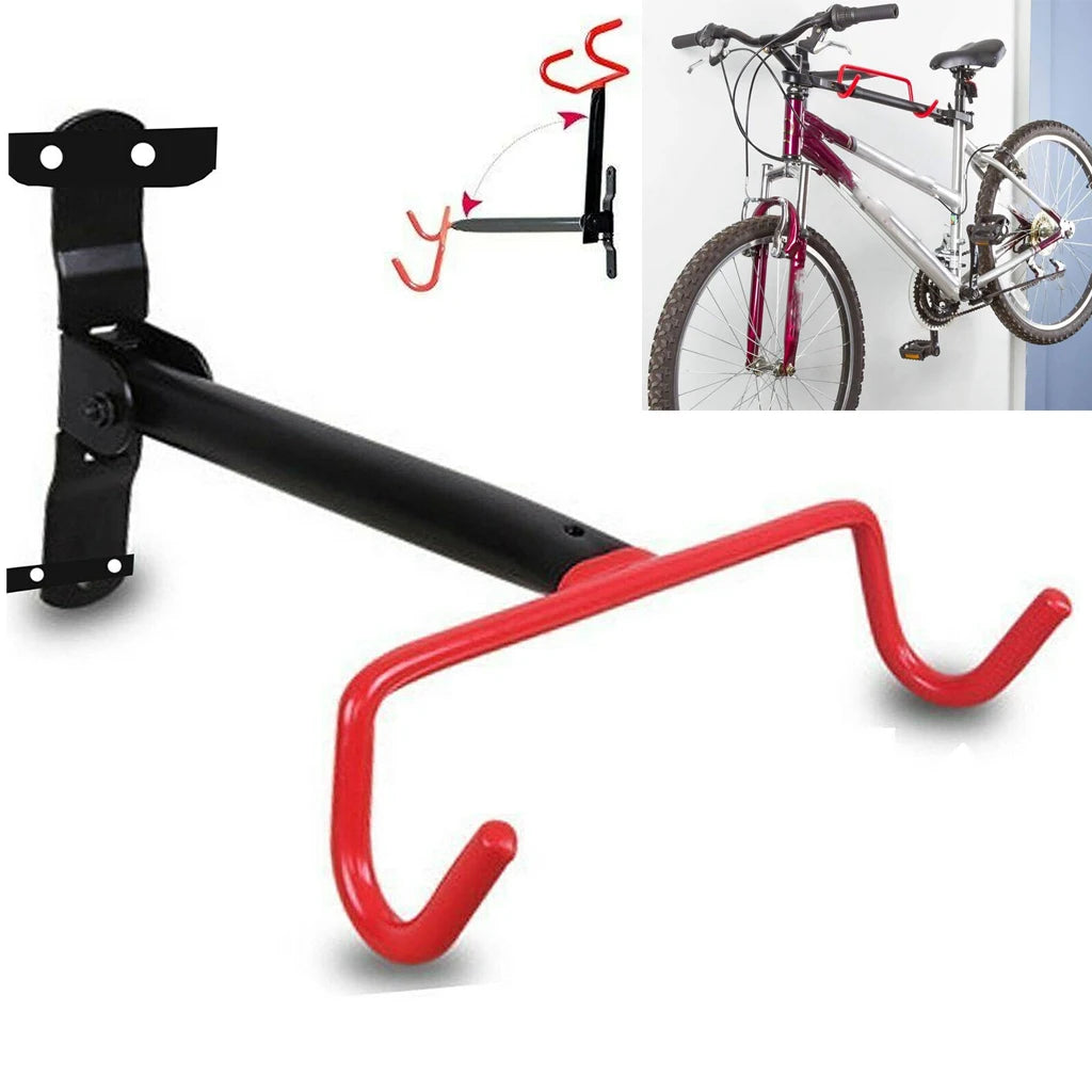 Bike Wall Mount Rack Cycle Storage Stand Shed Hanging Bracket Folding Room Indoor Bike Holder Folding Flip Up Rack Bikeproshop