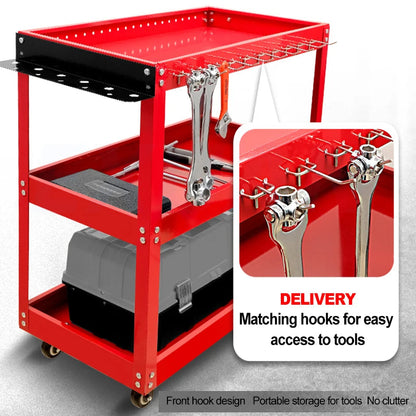 Auto Repair Repair Tool Car Three-tier Trolley Car Mobile Repairer Multifunctional Mechanical Workshop Tools Cart Shelf Layer Bikeproshop