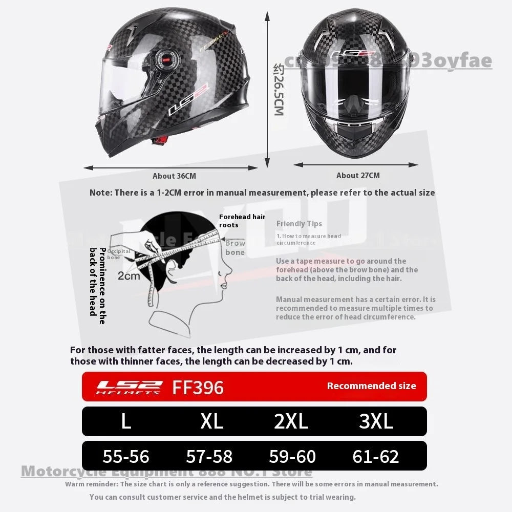 Original LS2 FF396 Carbon Fiber Motorcycle Helmet Full Face Helmets Casco Casque Moto Lightweight SHARP Capacete Ls2 Motocross Bikeproshop