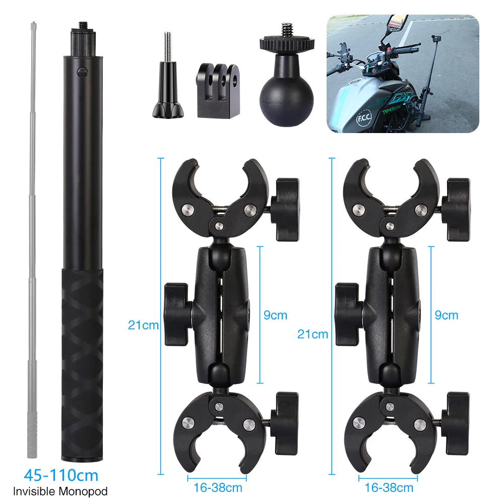 Motorcycle Bike Panoramic Selfie Stick for insta360