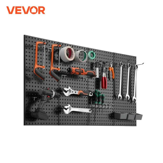 24" x 12" 4pcs Metal Pegboard Panels Steel Wall Tools Organizer