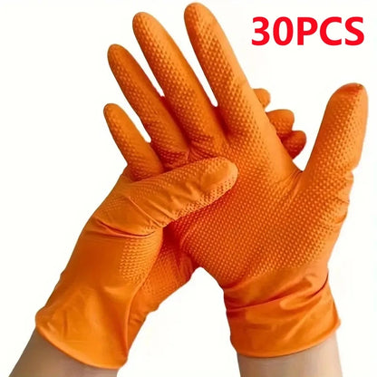 Guantes de nitrilo naranja de alta resistencia