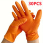 Heavy Duty Orange Nitrile Gloves