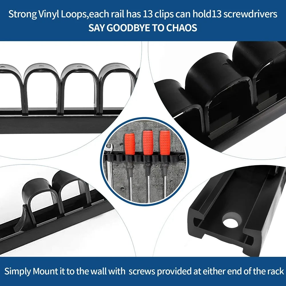 Wall Mount Plastic Wrench Screwdriver Organizer