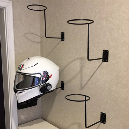 1PC Black White Motorcycle Helmet Holder Hanger Rack Wall Mounted Hook For Coats Hats Caps Helmet Rack Black Steel Accessories Bikeproshop