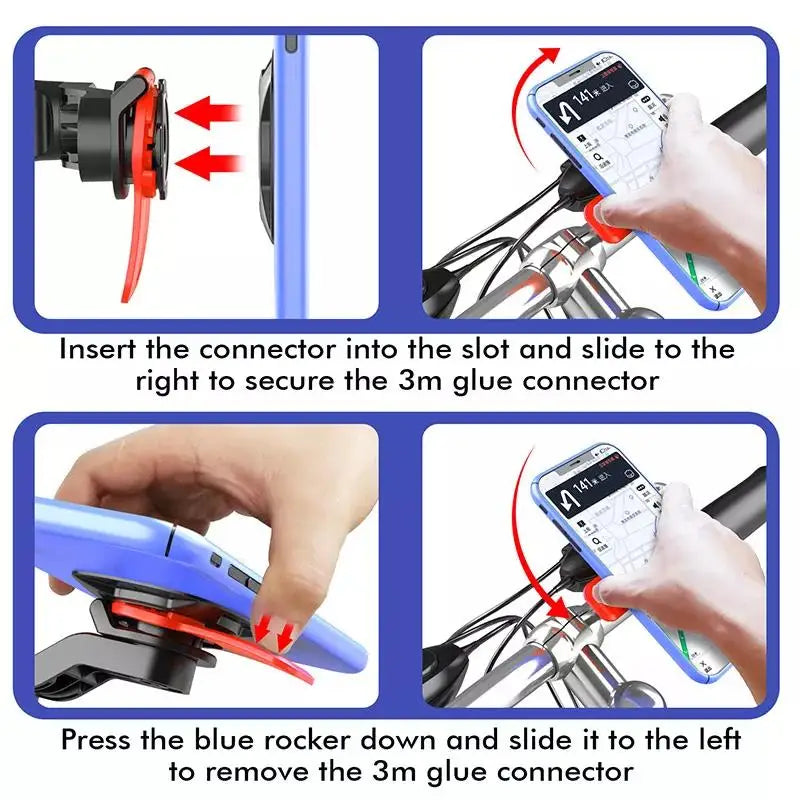 Soporte para teléfono de bicicleta resistente a los golpes 