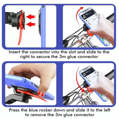 Soporte para teléfono de bicicleta resistente a los golpes 