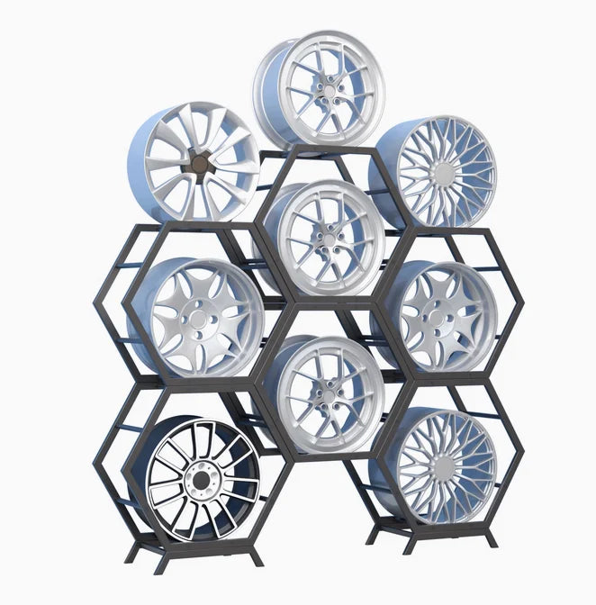 Car wheel hub display rack 4S store modified parts display rack Wheel hub rack Tire bell display rack Steel bell display cabinet Bikeproshop