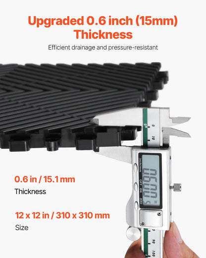 VEVOR Interlocking Drainage Mat 12in x 12in