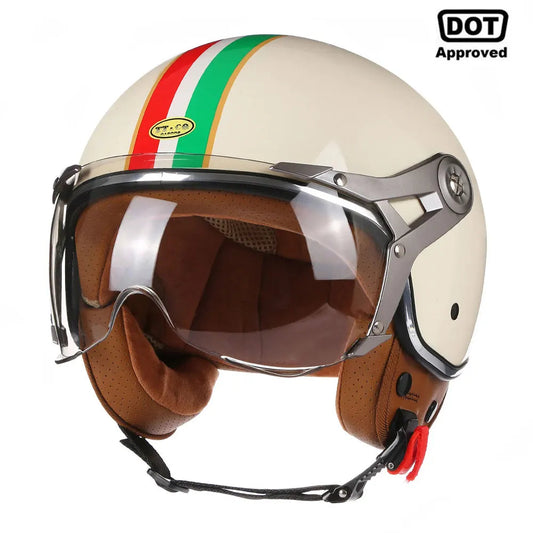 TT&COCASCOS DOT Open Face 3/4 Motorcycle Retro Motorbike Helmets Vintage Chopper Capacete De Moto Bike Cascos Scooter Men Women Bikeproshop