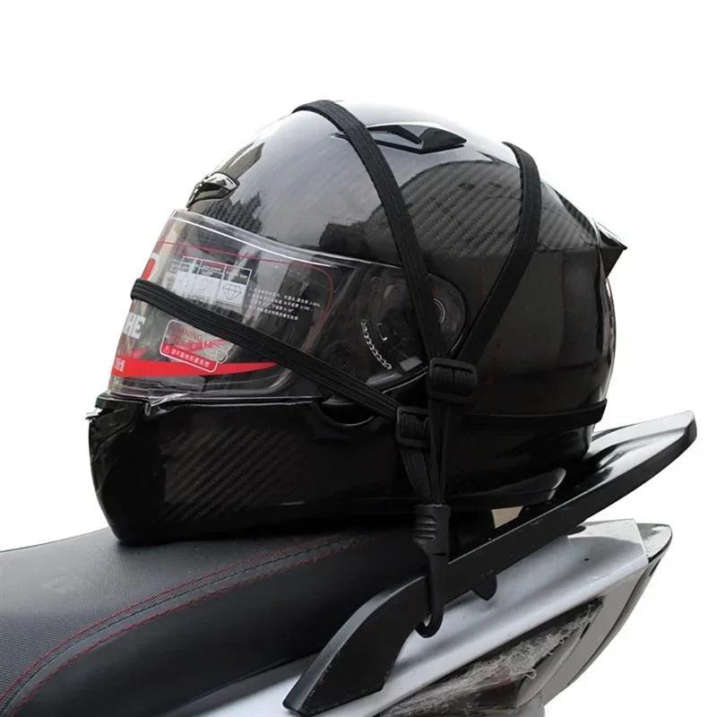 1Pc Universal 60cm Motorcycle Luggage Strap Moto Helmet Gears Fixed Elastic Buckle Rope High-Strength Retractable Protective Net Bikeproshop