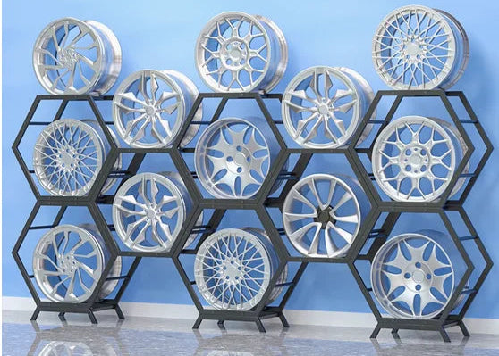 Car wheel hub display rack 4S store modified parts display rack Wheel hub rack Tire bell display rack Steel bell display cabinet Bikeproshop