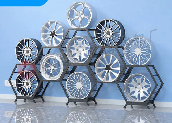 Car wheel hub display rack 4S store modified parts display rack Wheel hub rack Tire bell display rack Steel bell display cabinet Bikeproshop