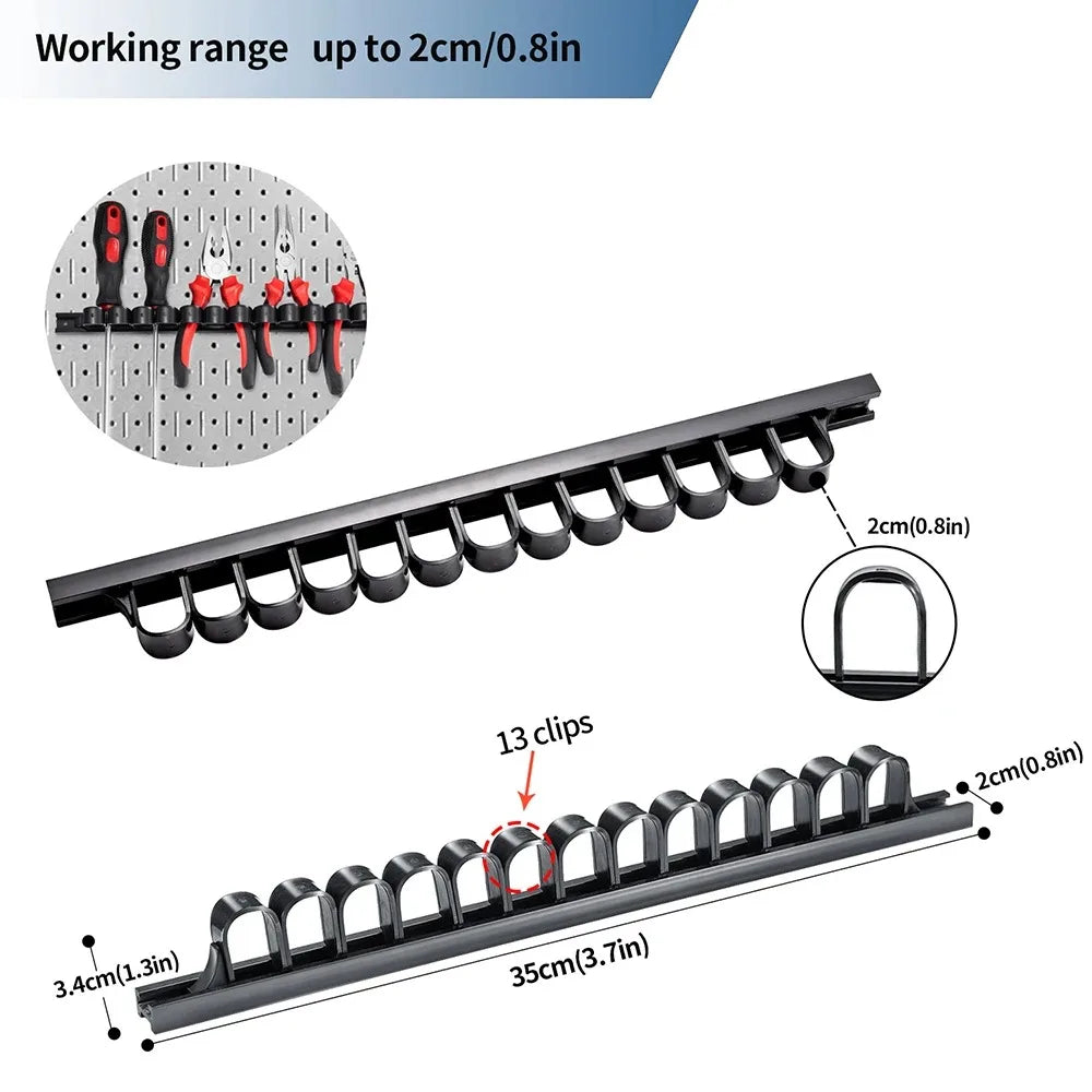 Wall Mount Plastic Wrench Screwdriver Organizer