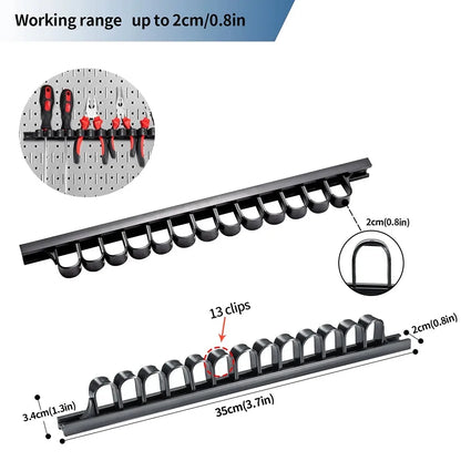 Wall Mount Plastic Wrench Screwdriver Organizer