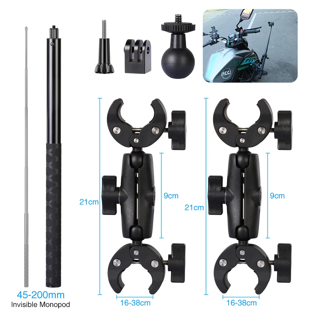 Motorcycle Bike Panoramic Selfie Stick for insta360