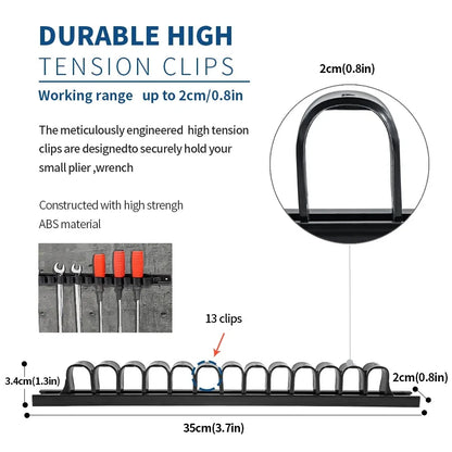 Wall Mount Plastic Wrench Screwdriver Organizer